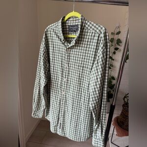 Abercrombie & Fitch Men's Green Checkered Shirt